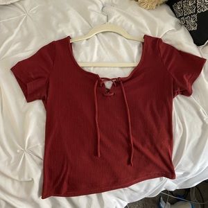 Maroon Crop Top - Medium